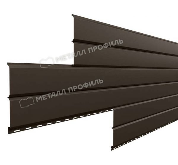 Металлический сайдинг Lбрус-15х240 (ПРМ-03-RR32-0.5) Темно-коричневый от производителя  Металл Профиль по цене 875 р