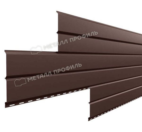 Металлический сайдинг Lбрус-15х240 (PURMAN-20-8017-0.5) Коричневый шоколад от производителя  Металл Профиль по цене 1 560 р