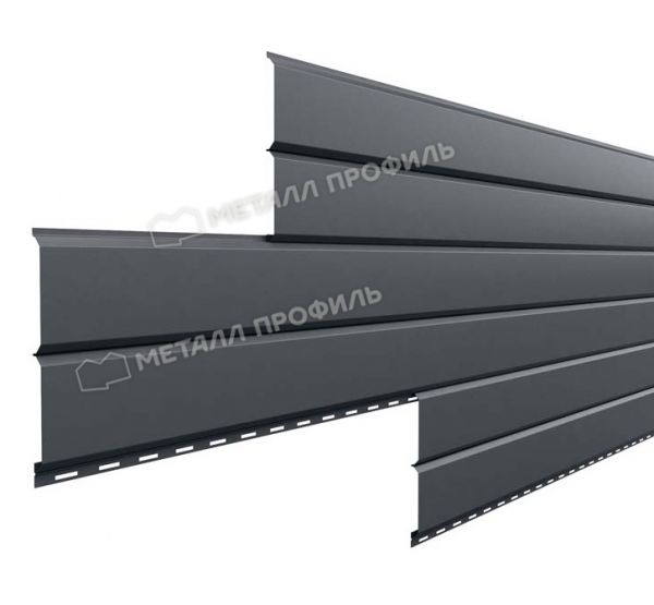 Металлический сайдинг Lбрус-15х240 (VikingMP-01-7024-0.45) Серый графит от производителя  Металл Профиль по цене 845 р