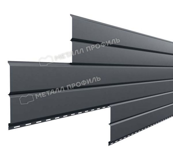 Металлический сайдинг Lбрус-15х240 (VikingMP E-20-7024-0.5) Серый графит от производителя  Металл Профиль по цене 1 392 р