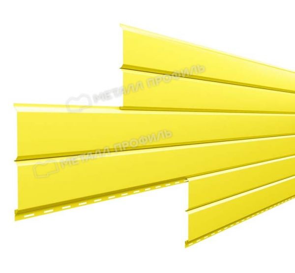 Металлический сайдинг Lбрус-15х240 NormanMP (ПЭ-01-1018-0.5) Желтый цинк от производителя  Металл Профиль по цене 533 р