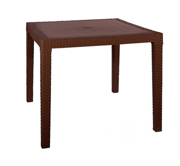 Стол квадратный FIJI Quatro Table Коричневый от производителя  Мебель Yalta по цене 4 560 р