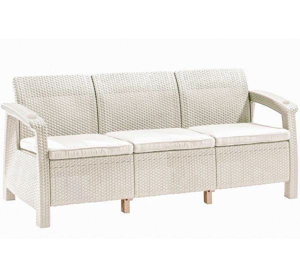Трёхместный диван Sofa 3 Seat Белый от производителя  Мебель Yalta по цене 18 000 р