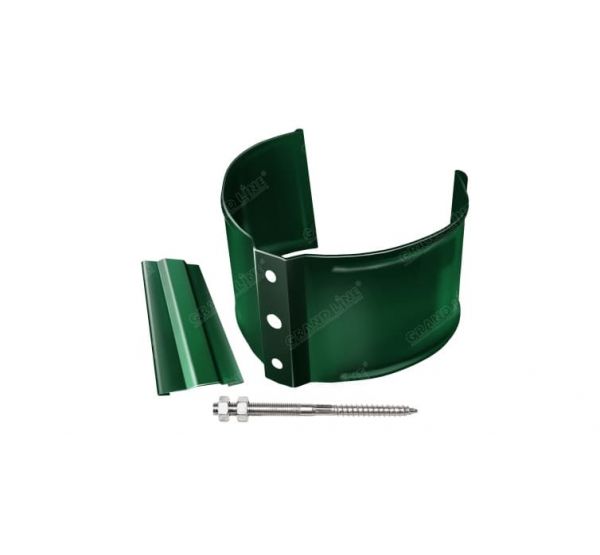 Кронштейн трубы (на кирпич) Зеленый (RAL 6005) от производителя  МеталлПрофиль по цене 395 р
