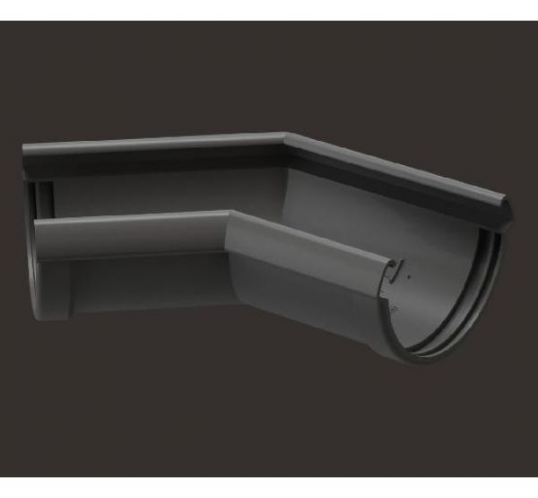 Угол желоба универсальный 135° Lux ПВХ Графит от производителя  Docke по цене 1 496 р