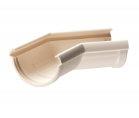 Угол желоба универсал 135° Lux ПВХ Латте Угол желоба универсал 135° Lux ПВХ Латте